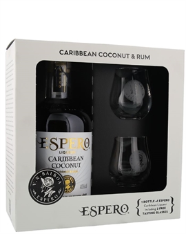 A. Michler Ron Espero Coconut & Rum Giftbox med 2 glas Romlikør 70 cl 40%